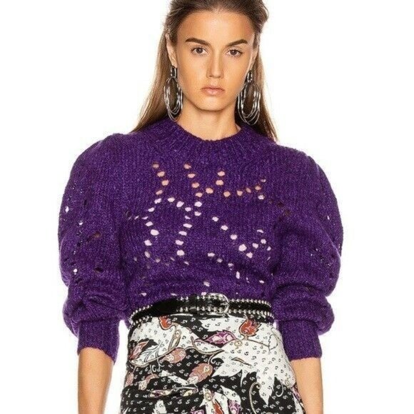 Isabel Marant Sweaters - Isabel Marant Etoile NEW Purple Sineady Pointelle Sweater 36/XS